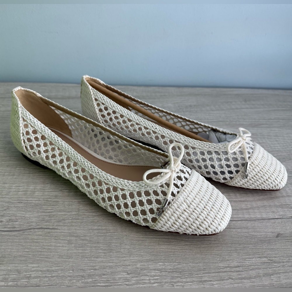 Sam Edelman Cream Woven Ballet Flats